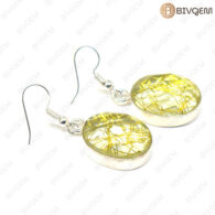 Crystal Diamond Cut Gemstone with German Silver Earring Sets